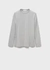 Mango Chemise Pyjama Gris Clair/pastel - Femme - L -  In Gray