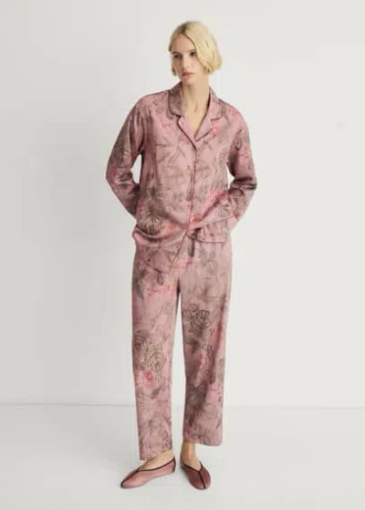 Mango Pyjama Shirt Medium Pink