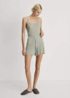 Mango Pyjama Shorts Aqua Green