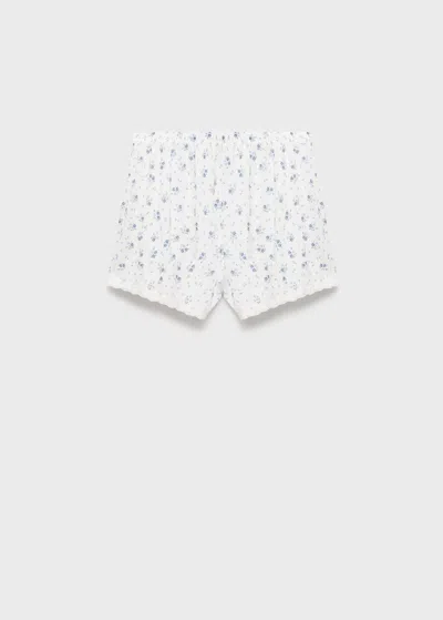 Mango Pyjama Shorts White