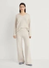 Shop Mango V-neck Plain Knitted Sweater Beige