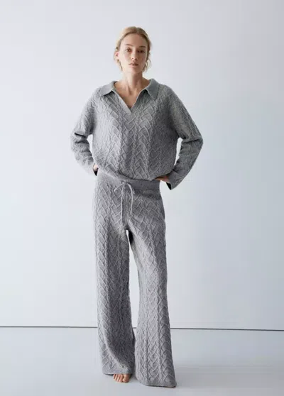 Mango Pyjama Sweater Braix In Gris