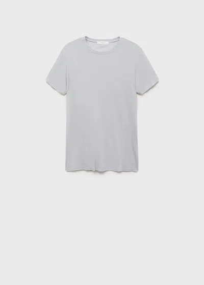 Mango Pyjama T-shirt Light/pastel Grey In Gray