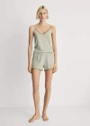 Mango Pyjama Top Aqua Green