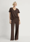 Mango Pyjama Top Brown In Brown