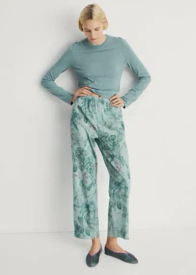 Mango Pyjama Top Mint Green