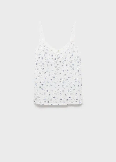 Mango Pyjama Top White