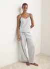 Mango Haut De Pyjama Avec Dentelle Gris Clair/pastel - Femme - L -  In White