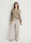 Mango Pyjama Trouser Medium Brown In Medium Brown