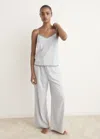 Mango Pantalon Pyjama Gris Clair/pastel - Femme - M -  In White