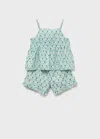 Mango Pyjama Vert - Enfants - 7-8 Ans -  Kids In Vert