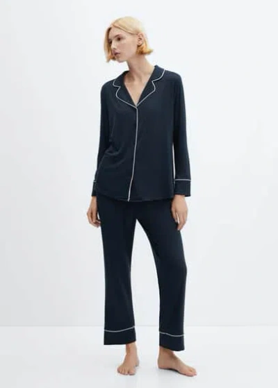 Mango Pyjamas Dark Navy