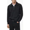 Mango Quarter Zip Cotton Sweatshirt In Black