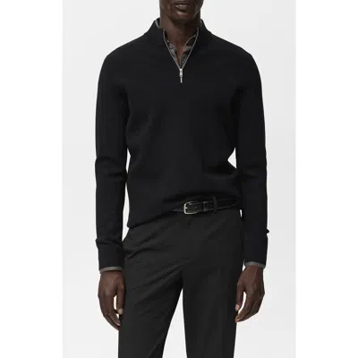 MANGO MANGO QUARTER ZIP SWEATER