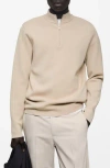 Mango Pull-over Col Montant Zip In Neutral