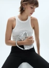 Mango Quilted Chain Bag Silver