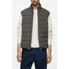 Mango Quilted Down Vest In Grey