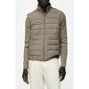 Mango Quilted Down Vest In Medium Brown