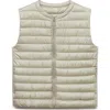 Mango Quilted Front Zip Vest In Light Heather Grey