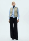 Mango Quilted Gilet Pastel Green In Vert Pastel