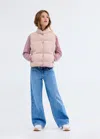 Mango Quilted Gilet Pink In Neutral