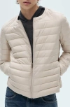Mango Quilted Puffer Jacket In Ecru