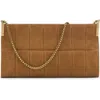 Mango Quilted Suede Shoulder Bag In Medium Brown