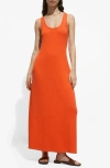 Mango Racerback Knit Dress In Orange