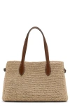 Mango Raffia Tote In Neutral