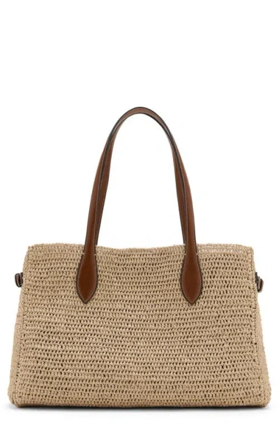 Mango Raffia Tote In Neutral