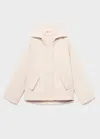 Mango Kids' Raincoat Hooded Jacket Beige In Neutral