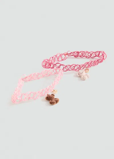 Mango Ras-de-cou Perles Rose Pâle - Enfants - Taille Unique -  Kids In Multi