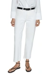 Mango Women's Straight-fit Cropped Jeans In White