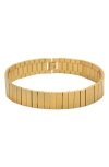 Mango Rectangular Link Choker Necklace In Gold