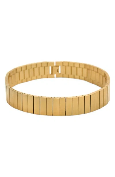 Mango Rectangular Link Choker Necklace In Gold