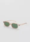 Mango Rectangular-frame Sunglasses In Ochre