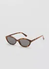 Mango Rectangular-frame Sunglasses In Brown