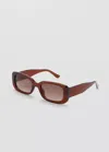 Mango Rectangular-frame Sunglasses In Brown