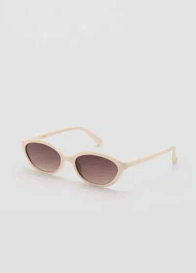 Mango Rectangular-frame Sunglasses In Gold
