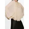 Mango Lace Combination Blouse Ecru In Neutral