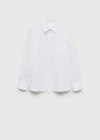 MANGO REGULAR COTTON LYOCELL-BLEND SHIRT OFF WHITE