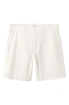 Mango Regular Fit Bermuda Shorts In White
