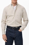 Mango Regular Fit Button Down Shirt In Neutral