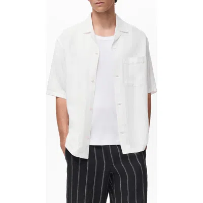 Mango Regular Fit Camp Shirt In White
