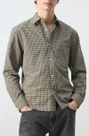 Mango Regular Fit Check Cotton Blend Button-up Shirt In Multi