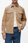 Mango Men's Corduroy Pockets Overshirt In Beige