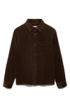 Mango Regular Fit Corduroy Overshirt In Brown