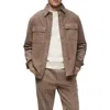 Mango Regular Fit Corduroy Overshirt In Mink Grey