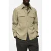 Mango Regular Fit Corduroy Overshirt In Pastel Green