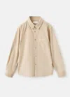 Mango Kids' Regular-fit Corduroy Shirt Sand In Neutral